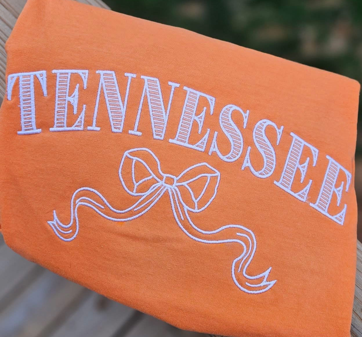 Tennessee Embroidered Crewneck - Orange