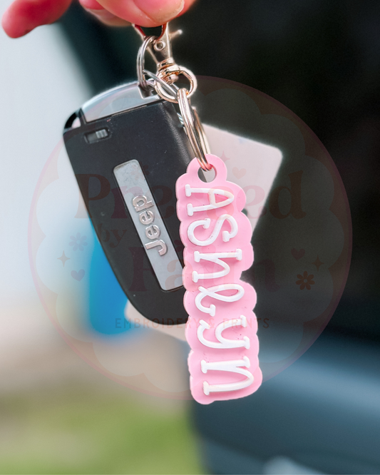 Custom Acrylic Name Bag Tag & Keychain