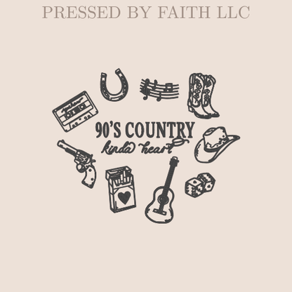 90’s Country Kind of Heart Crewneck