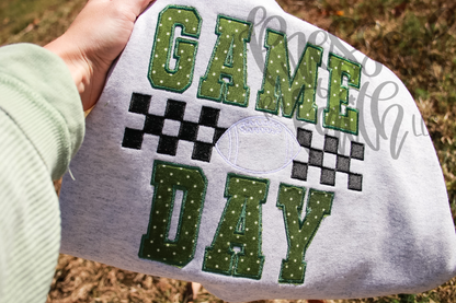 Custom Embroidered Game Day Sweatshirt | Sports Appliqué Crewneck