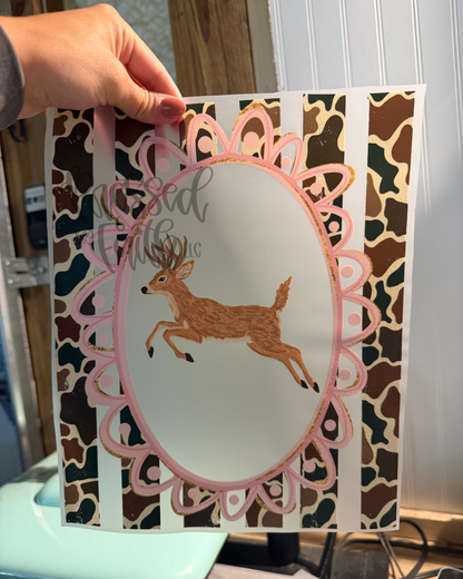 Pink Camo Deer Tee / Sweatshirt