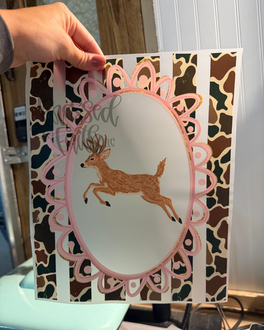 Pink Camo Deer Tee / Sweatshirt