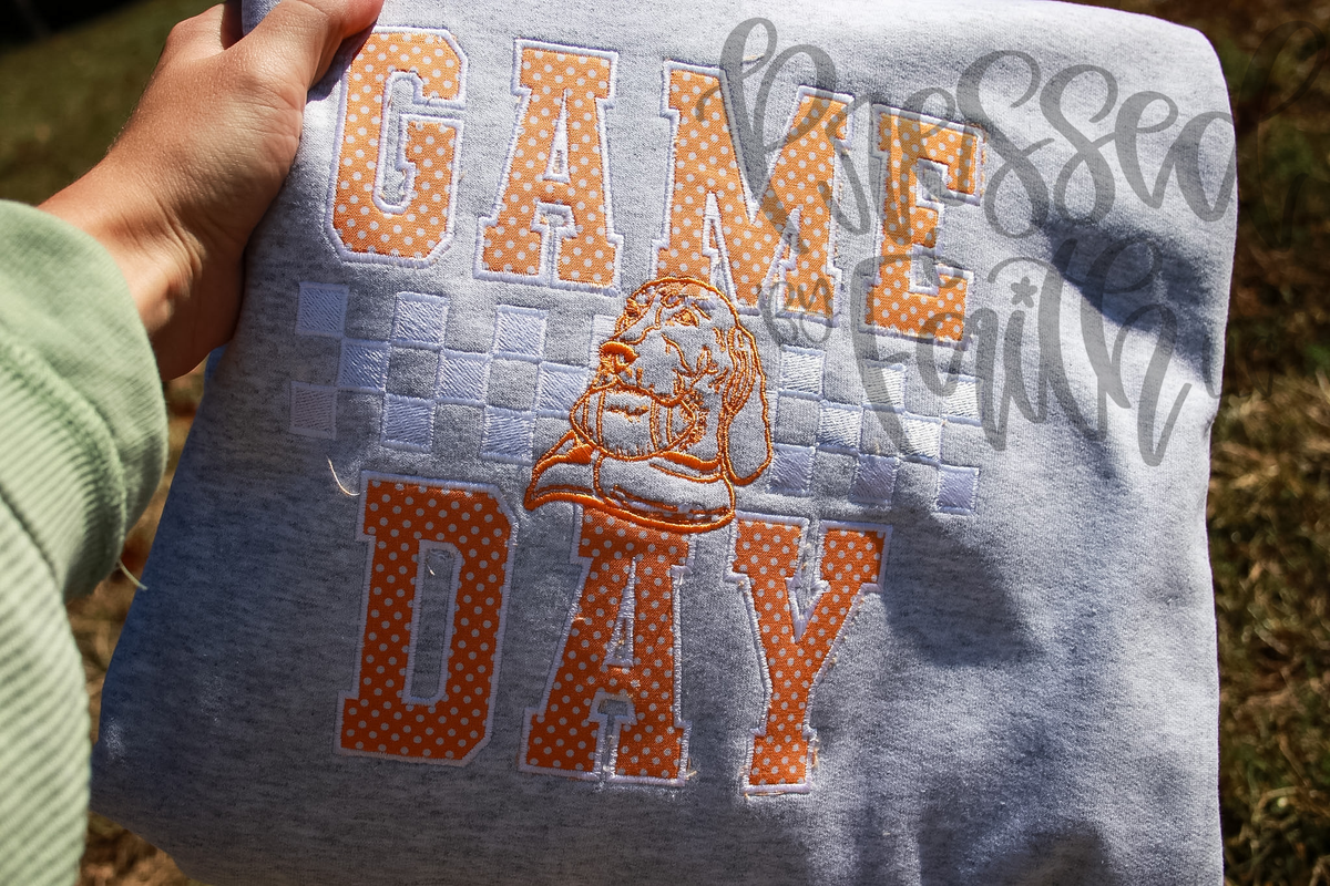Custom Embroidered Game Day Sweatshirt | Sports Appliqué Crewneck