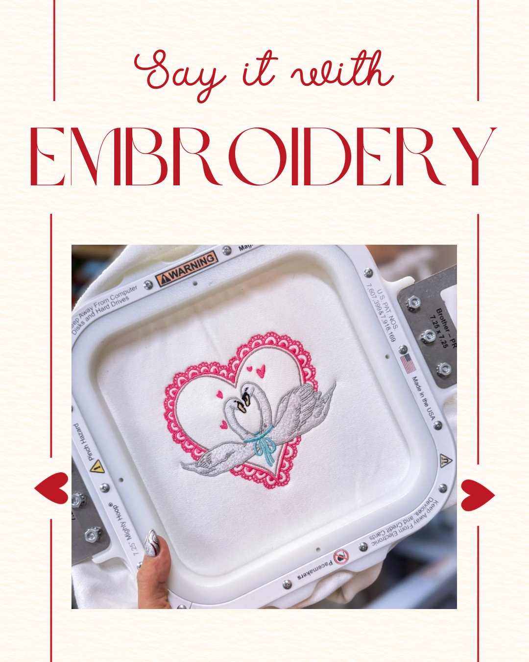 Forever Swan Embroidered