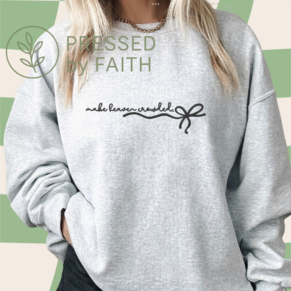 Embroidered Bow Script Faith Crewnecks
