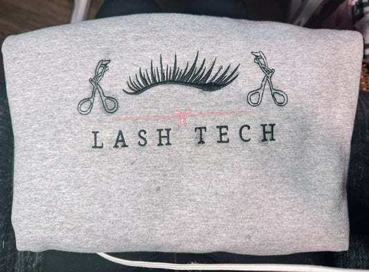 Lash Tech Embroidered Crewneck