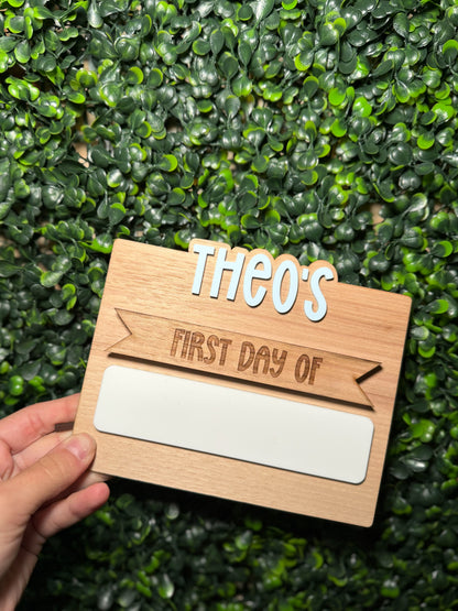Personalized Interchangeable First & Last Day of School Sign