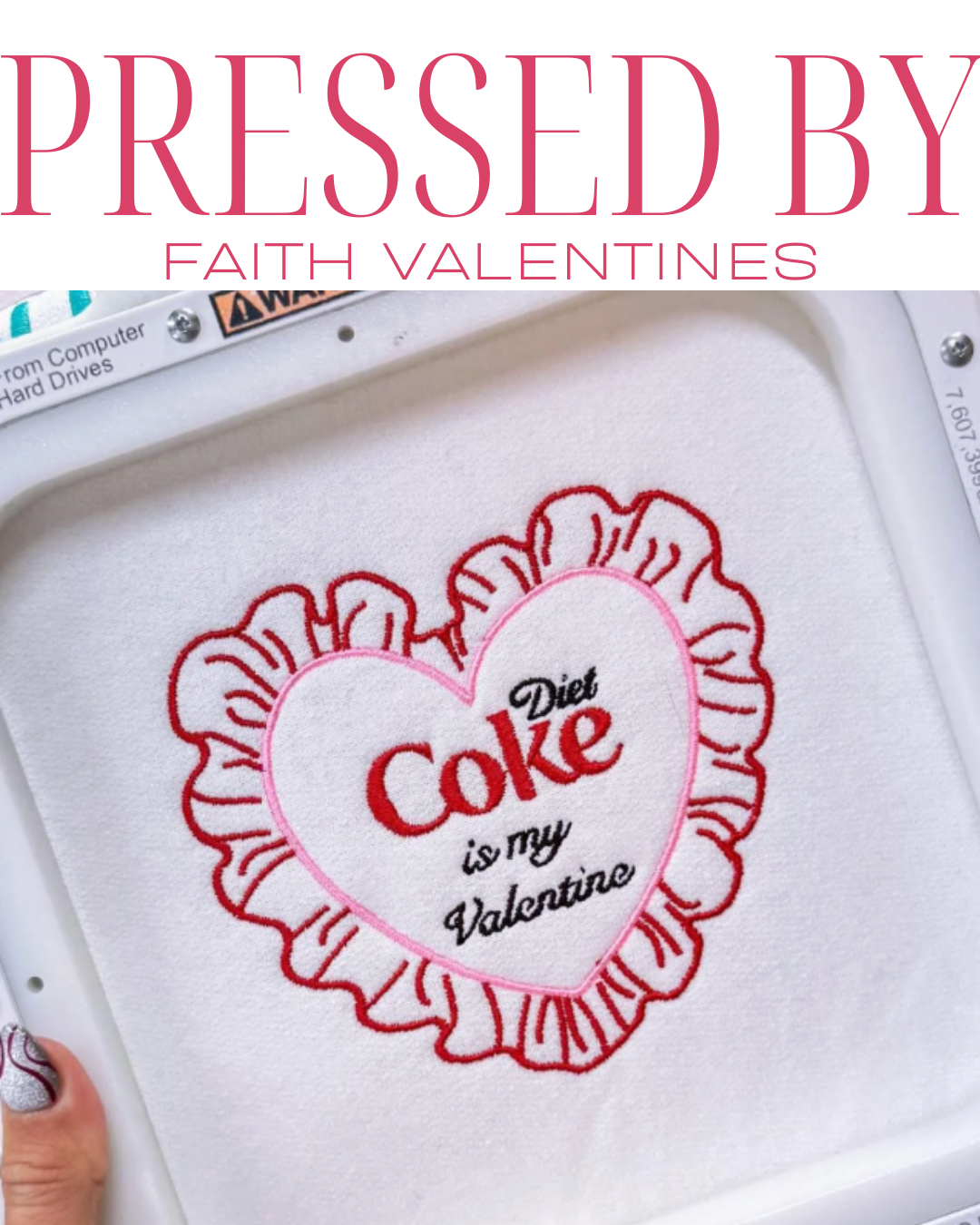 Drink Is My Valentine – Embroidered