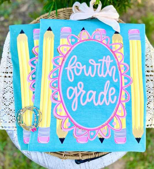 Back to School Grade Level Tee ✏️🎀