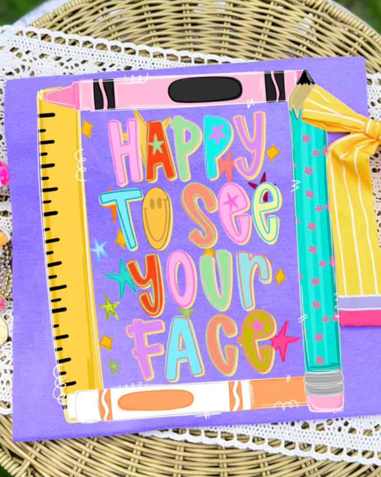 Happy to See Your Face Teacher Shirt | First Day of School Tee | Teacher Graphic Shirt