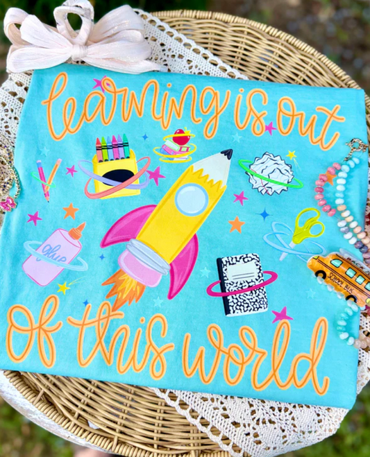 Learning Is Out of This World Teacher Shirt | Space Classroom Tee | Back to School Shirt