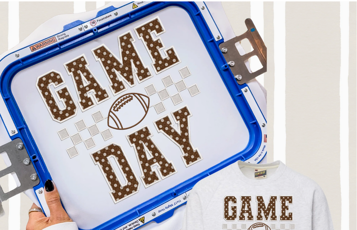 Football Gameday Applique Sweatshirt