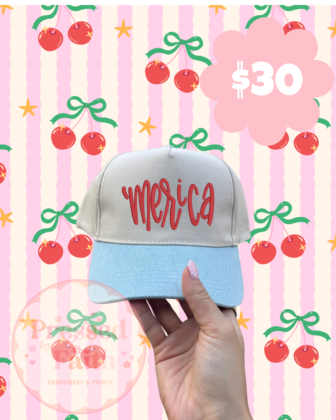 'Merica Embroidered Hat