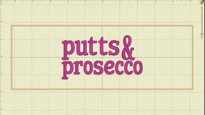 Putts & Prosecco | 3D Hat Puff Embroidery File  $10.00